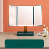 Home Led Shell HD Makeup Mirror Desktop With Lights Intelligent Folding Mirror