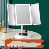 Home Led Shell HD Makeup Mirror Desktop With Lights Intelligent Folding Mirror