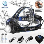 LED headlamp 6000 lumen Zoomable Waterproof