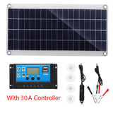 300W Solar Panel Kit 12V USB Rechargeable Solar Panel Controller Portable Waterproof Solar Cell Suitable for Mobile Phone RV Car MP3 Mat